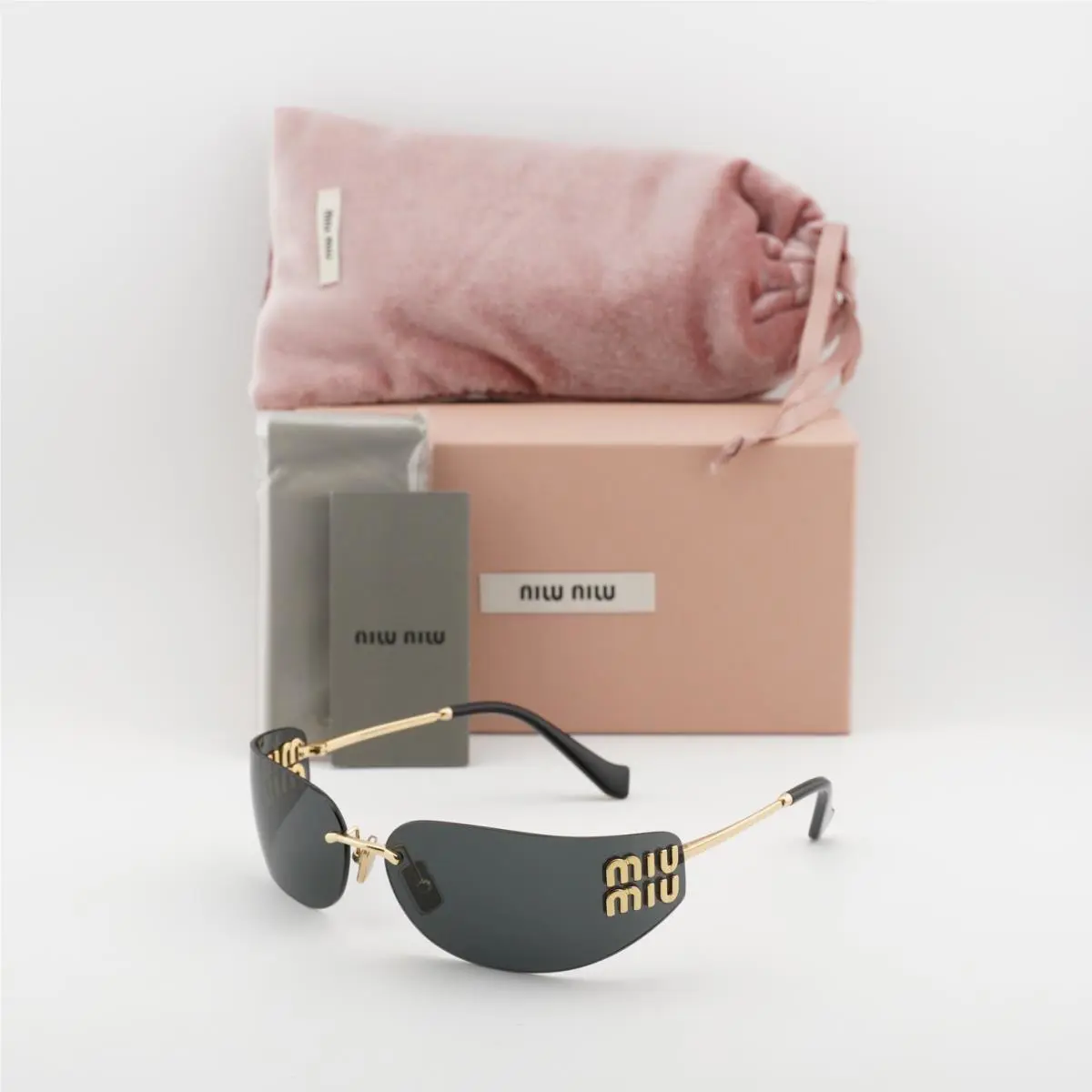 Miu Miu MUA51S 5AK5S0 Gold/dark Grey 75-14-110 Sunglasses