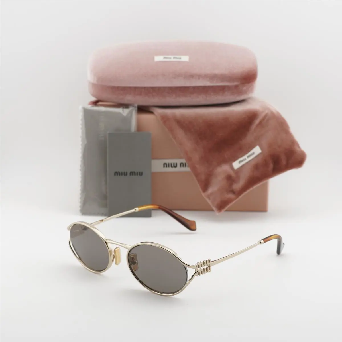 Miu Miu MU52YS ZVN80Q Gold/dark Grey 54-21-125 Sunglasses