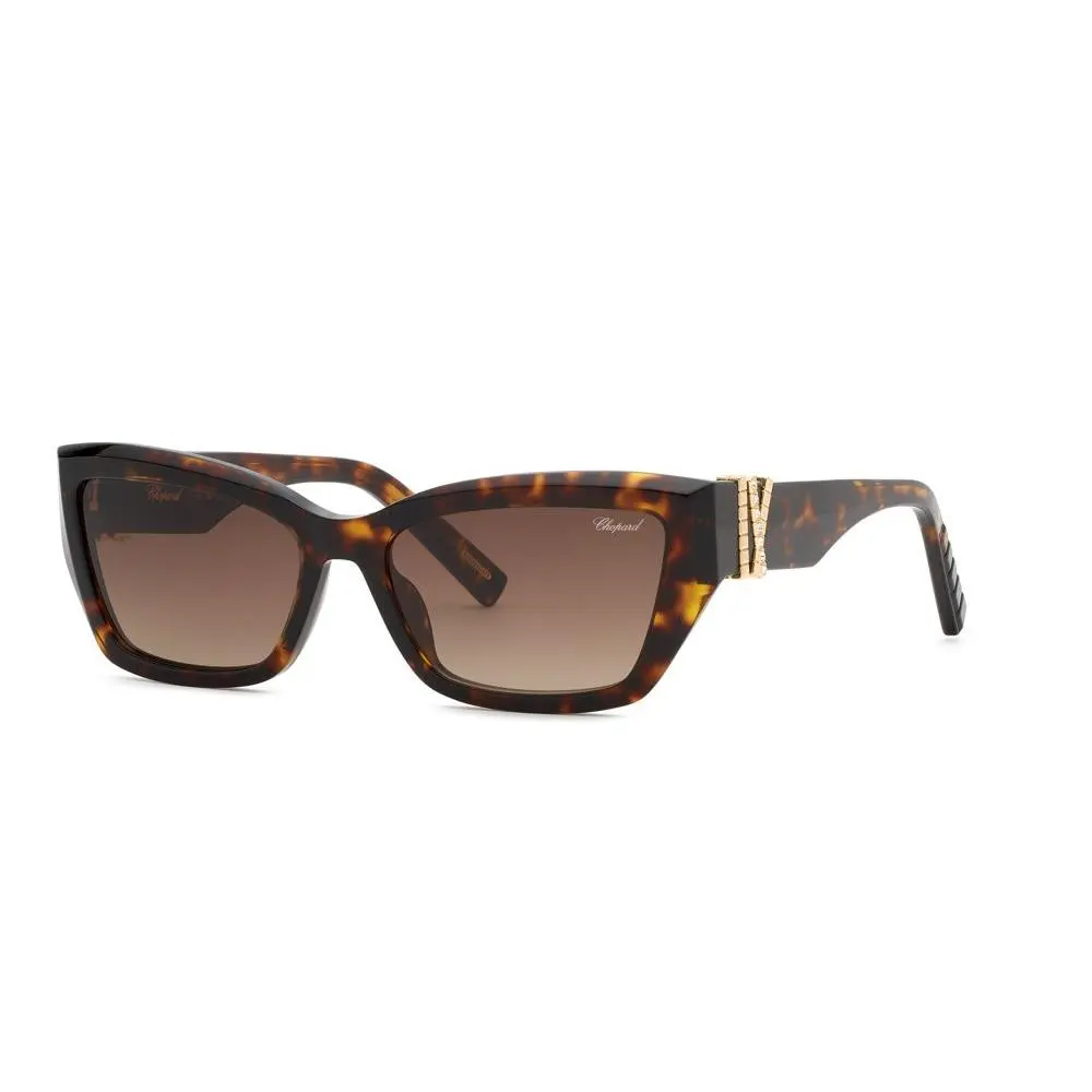SCH416S Sunglasses 04BL Dark Havana 57mm Unisex by Chopard