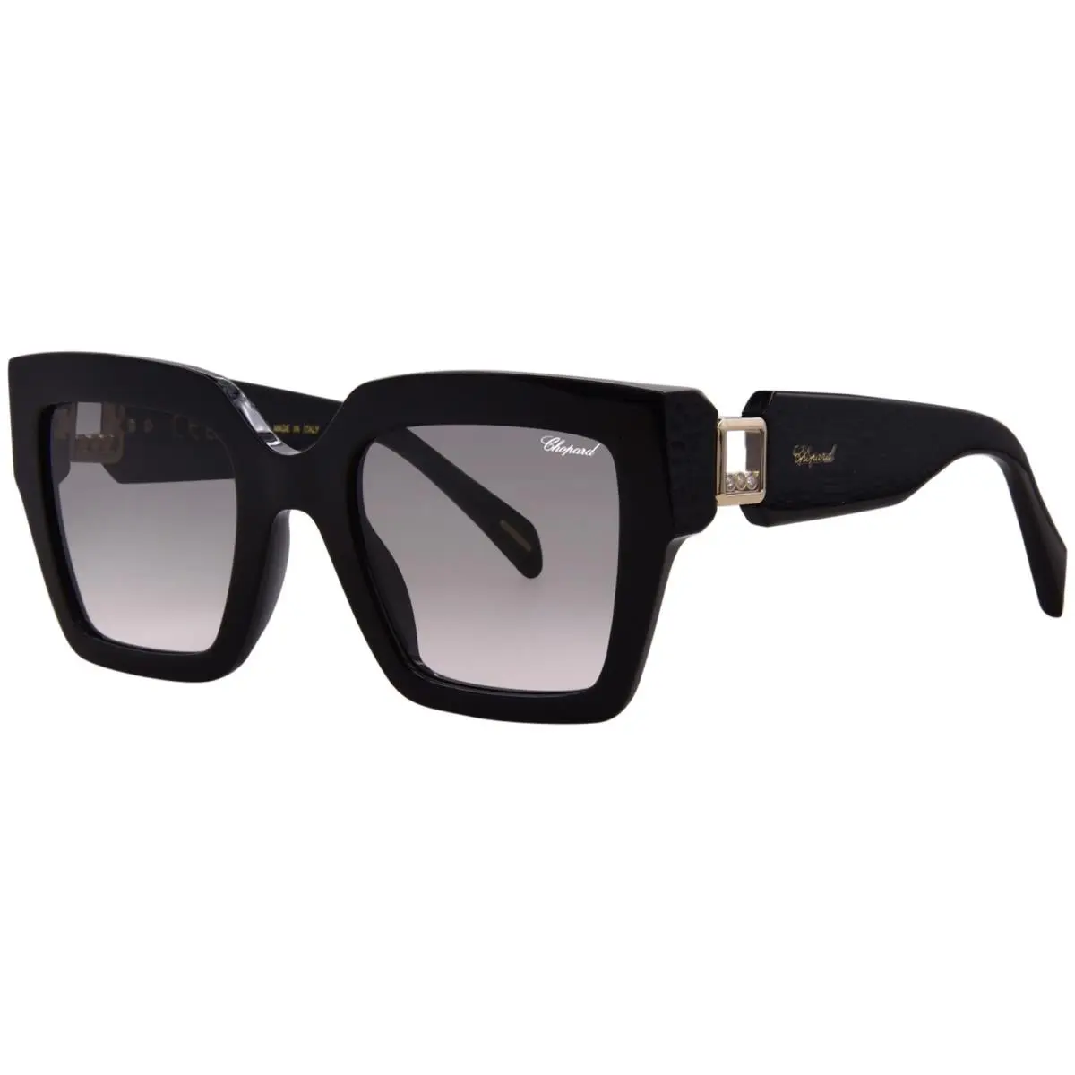 Chopard SCH417S 0700 Sunglasses Women`s Black/grey Gradient Square Shape 52mm