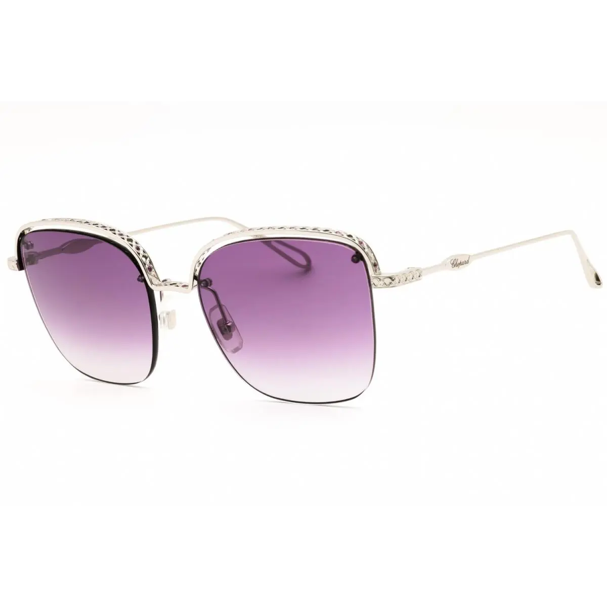 Chopard SCHD45S-579 Sunglasses 57mm - Frame: Shiny Palladium, Lens: Violet Gradient