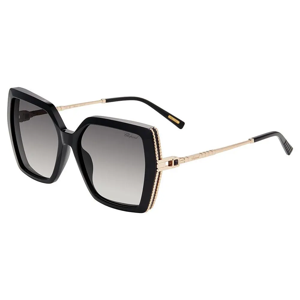 SCH404S Sunglasses 0700 Shiny Black 56mm Unisex by Chopard