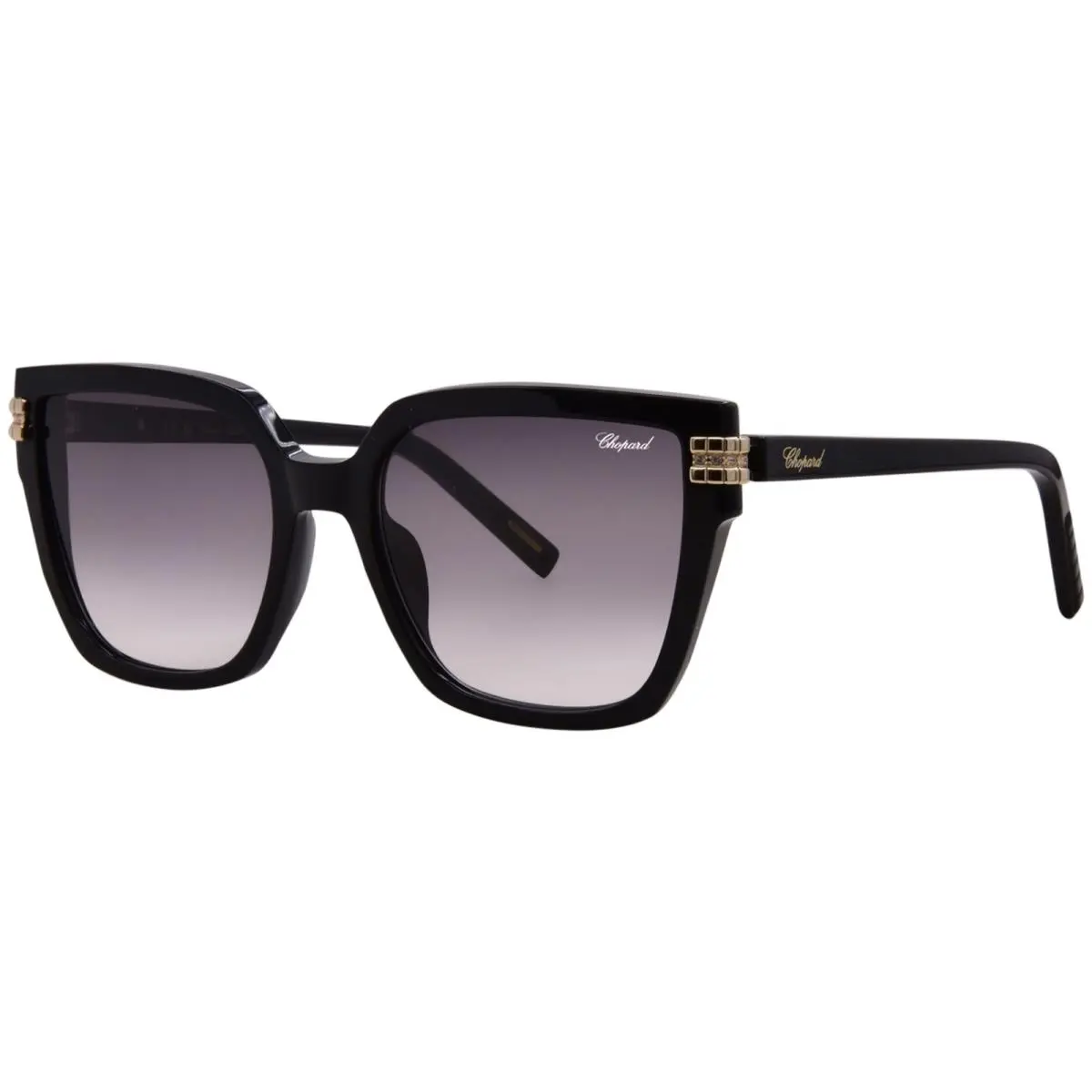 SCH432S 0700 Sunglasses Women`s Black/grey Gradient Square Shape 55mm by Chopard