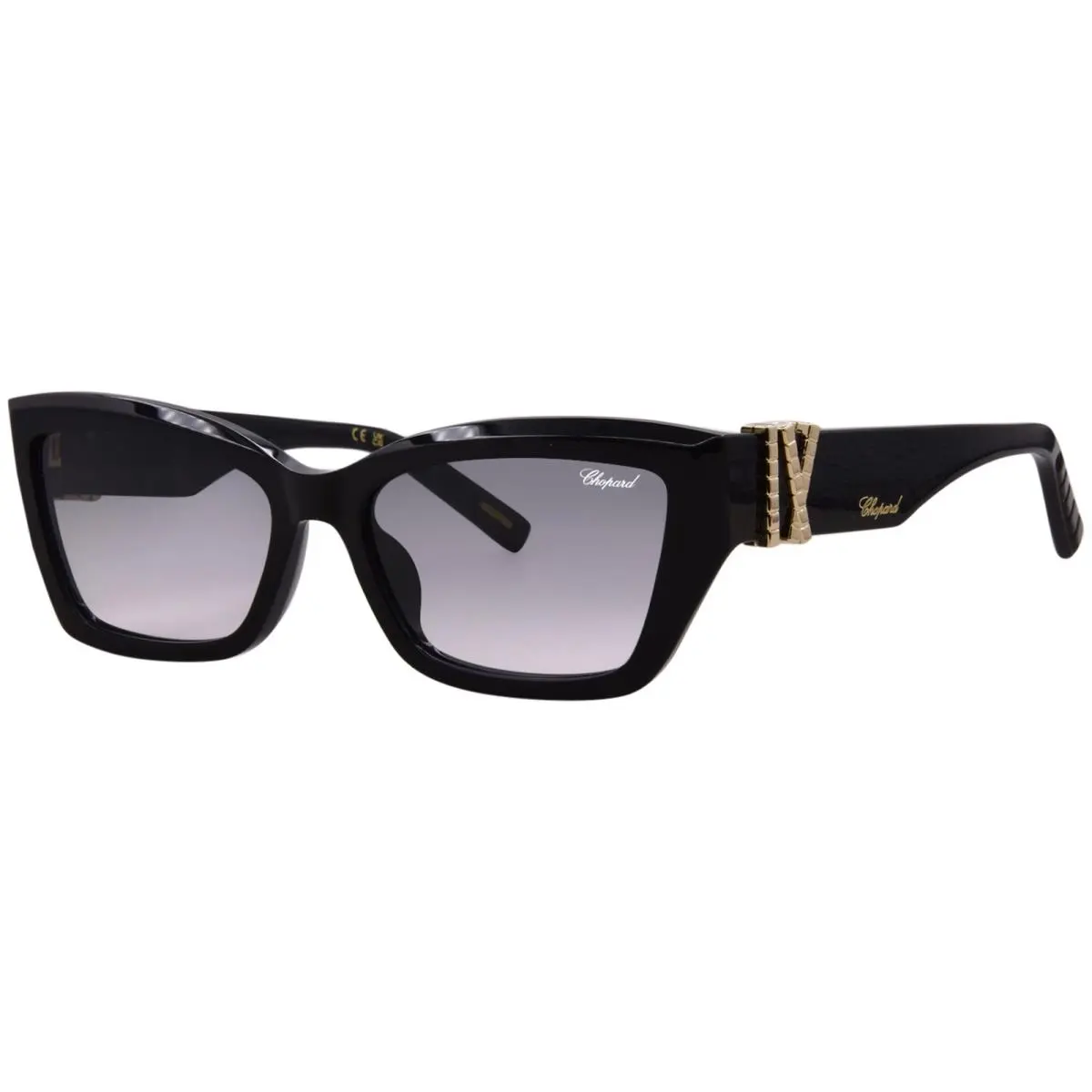 SCH416M 0700 Sunglasses Women`s Black/smoke Gradient Square Shape 57mm by Chopard