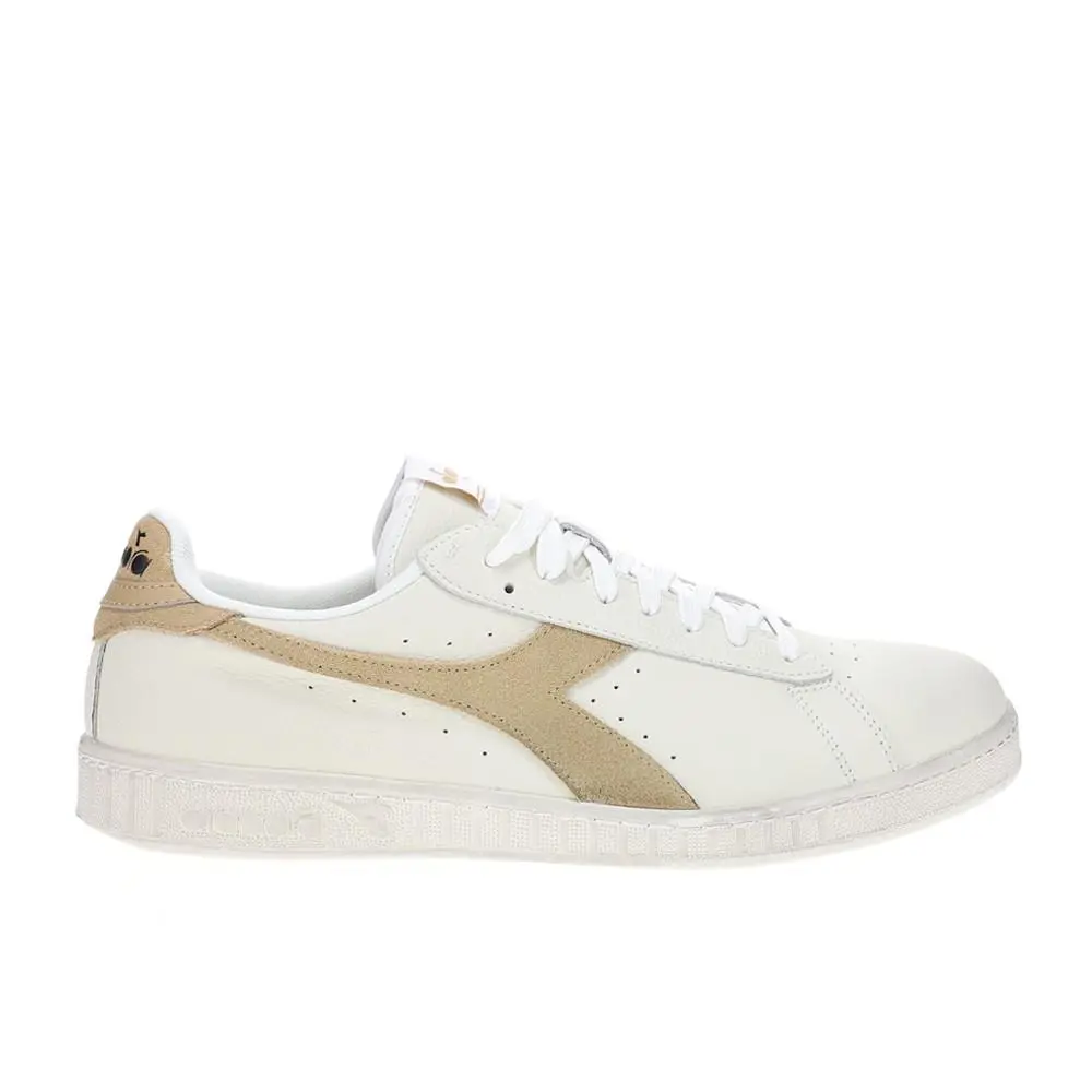 Diadora Game L Low Waxed Suede Pop Lace Up Mens Size 12 M Sneakers Casual Shoes - White