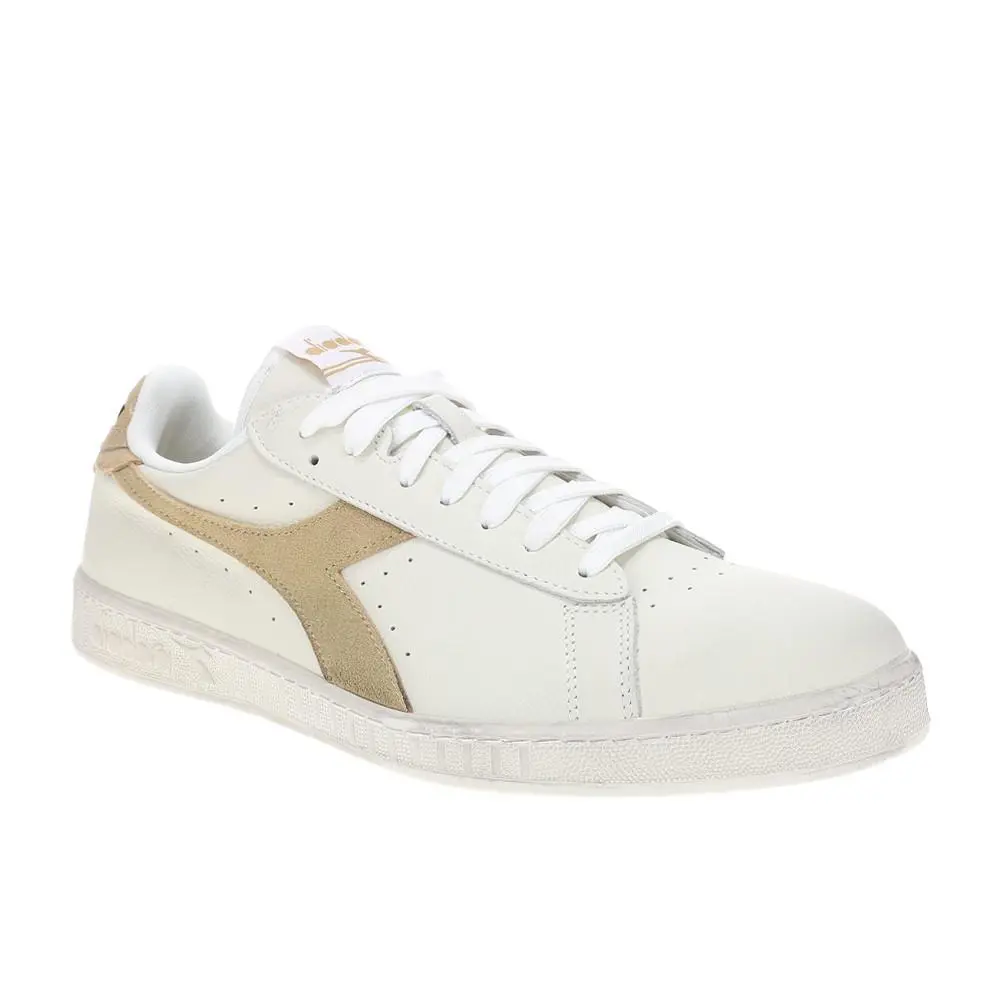 Diadora shoes - diadora Game L Low Waxed Suede Pop Lace Up - 180188-C9592 - White (UPC: 197020259836) 0