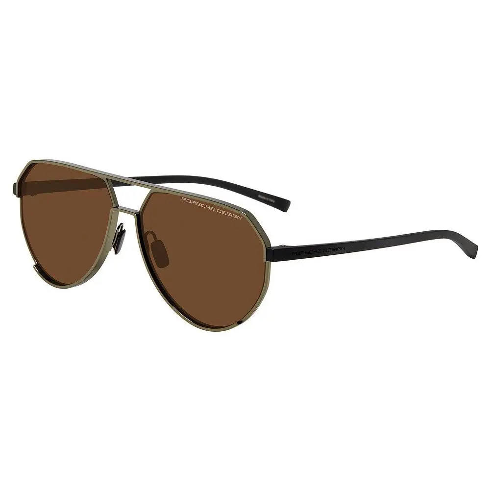 Porsche Design P8996 Sunglasses D171 Olive Green Brown 61mm Unisex