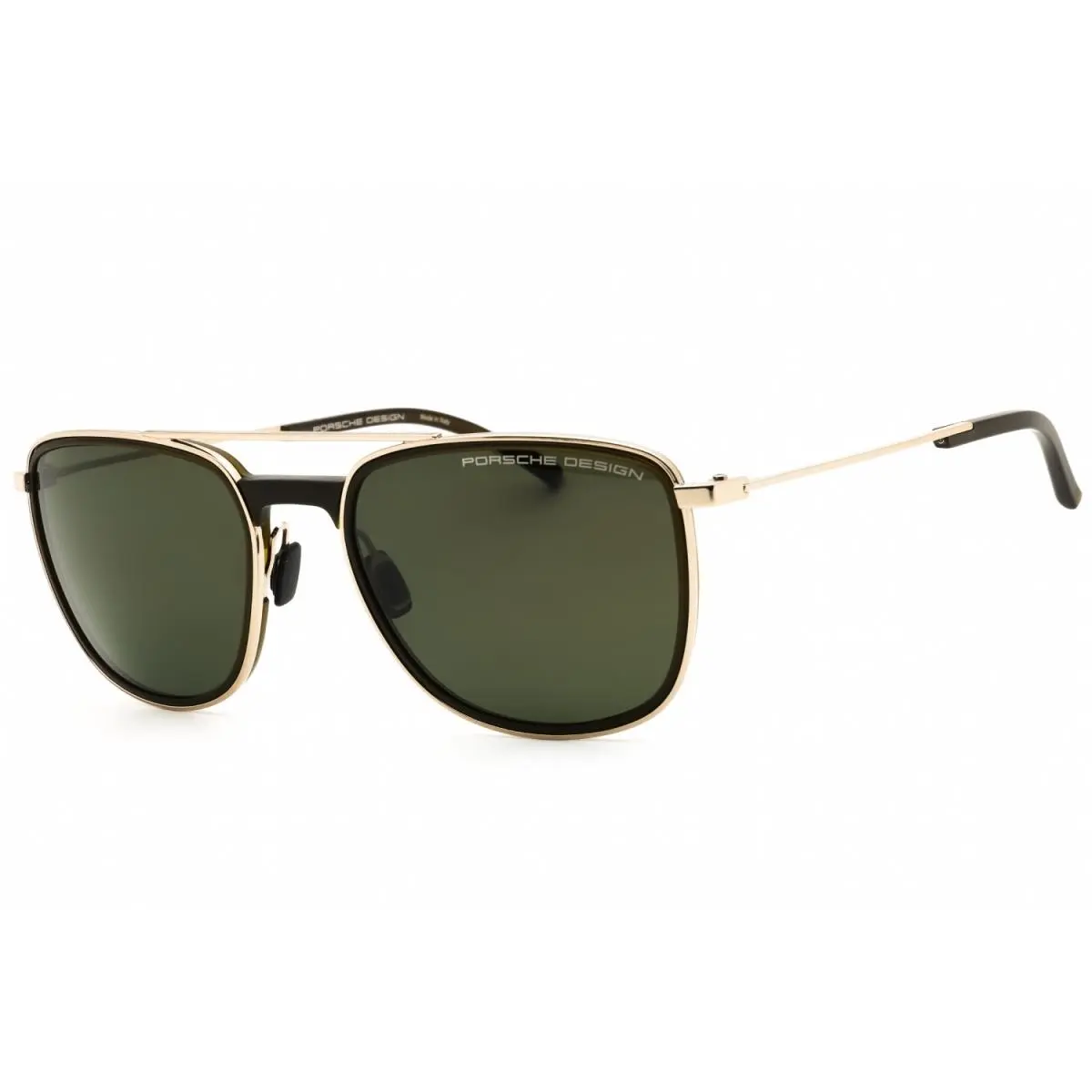 P8690 57B Sunglasses Gold Frame Green Lenses 57mm by Porsche