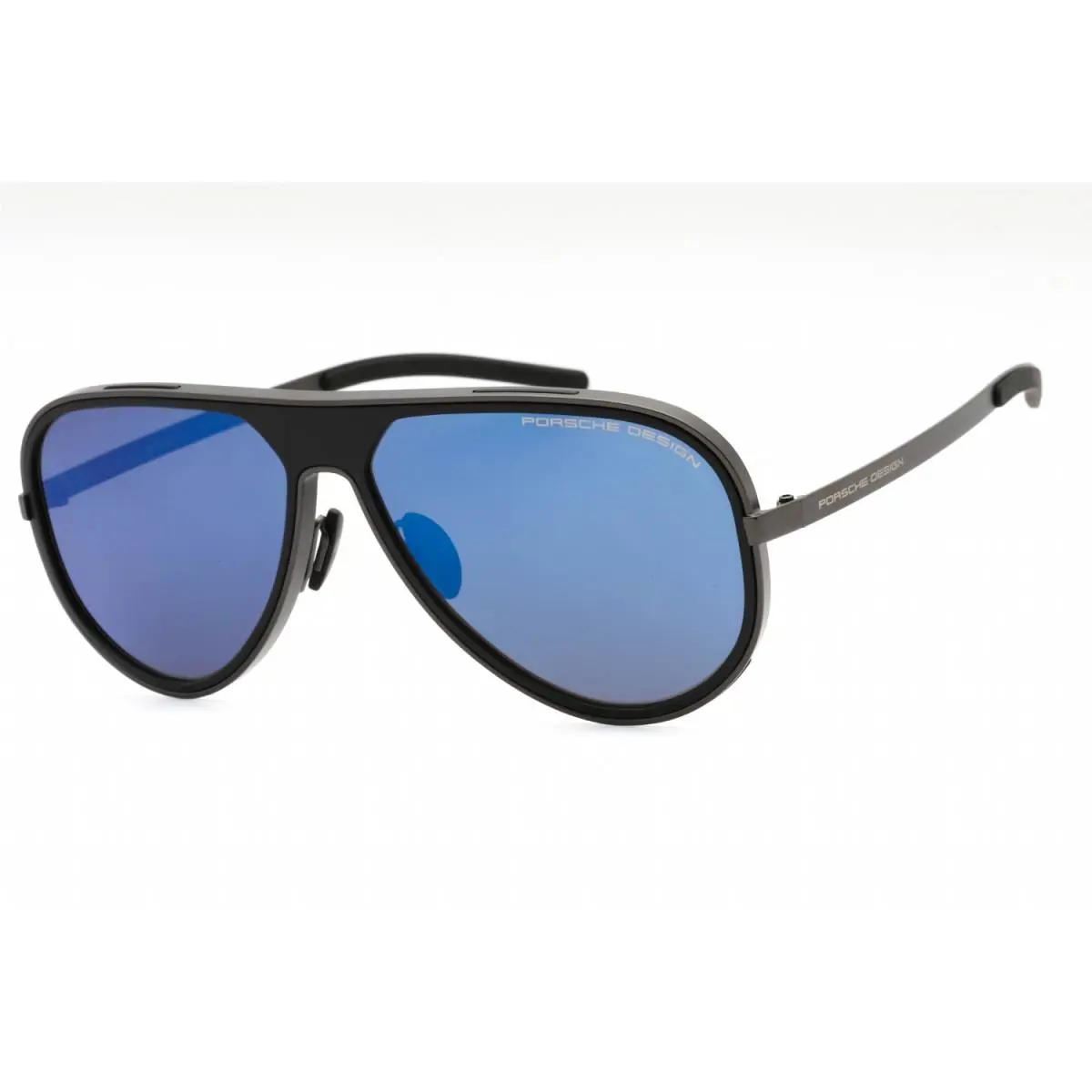 Porsche P8684 A Sunglasses Gunmetal Frame Dark Blue Mirror Lenses 62mm
