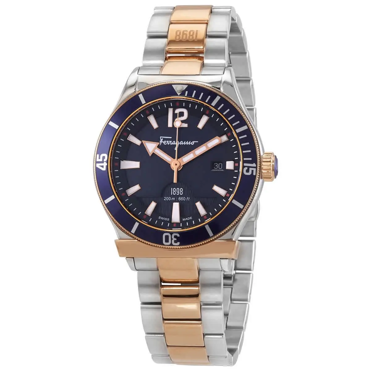 Ferragamo Quartz Blue Dial Men`s Watch SFFN00120
