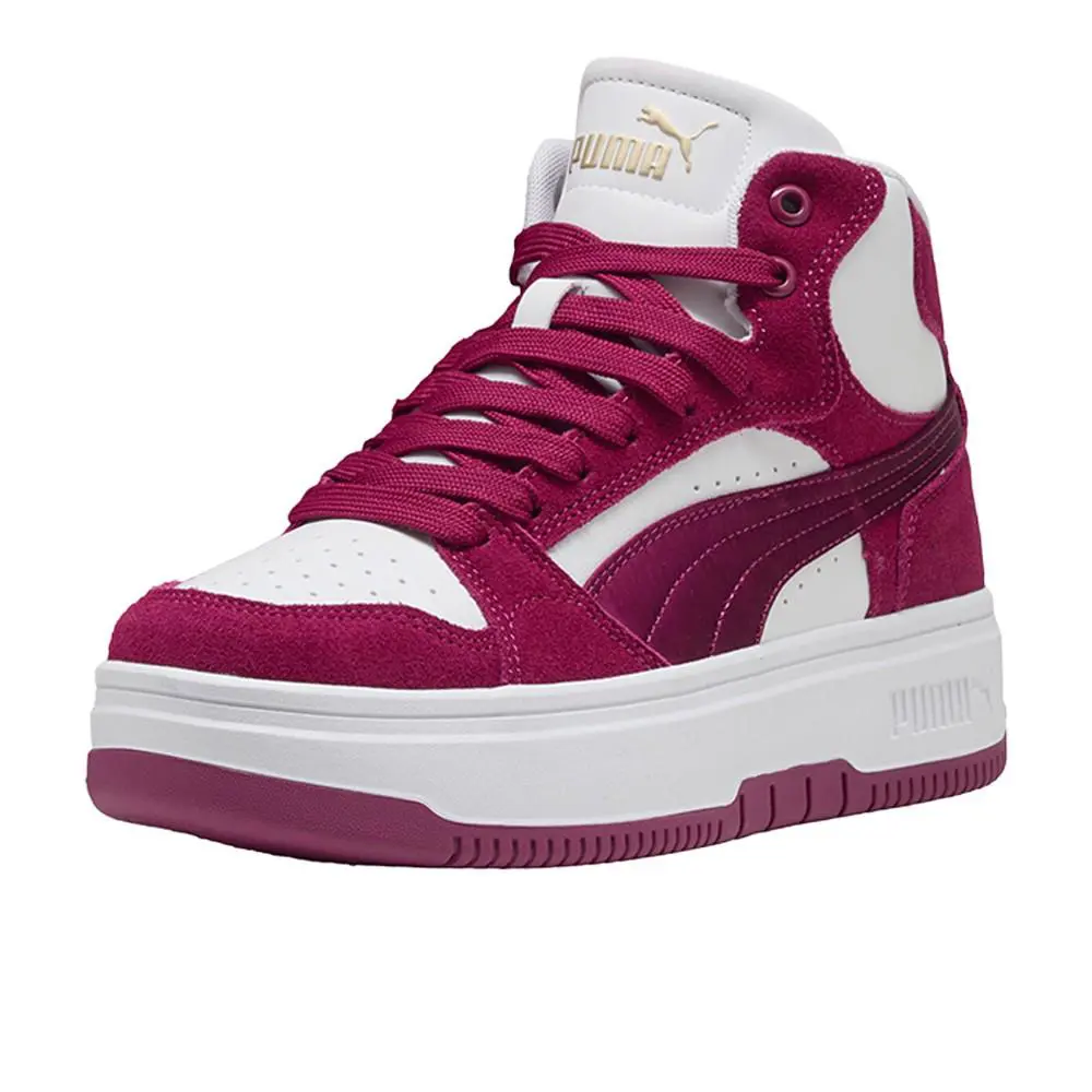 Puma shoes - PUMA Rebound Femme Mid Top Lace Up - 40575301 - Red, White 0