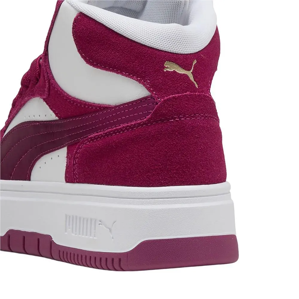 Puma shoes - PUMA Rebound Femme Mid Top Lace Up - 40575301 - Red, White 11