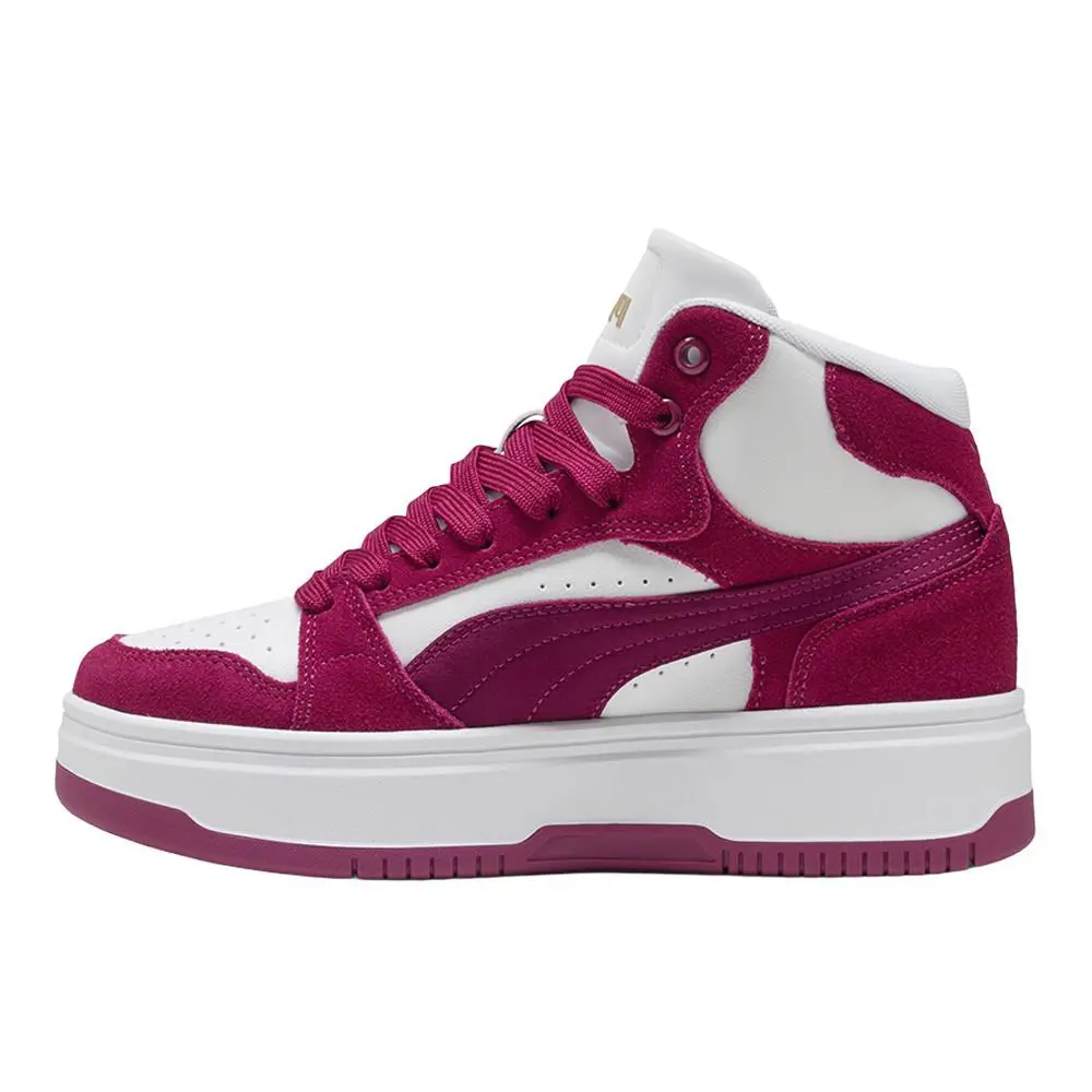 Puma shoes - PUMA Rebound Femme Mid Top Lace Up - 40575301 - Red, White 8