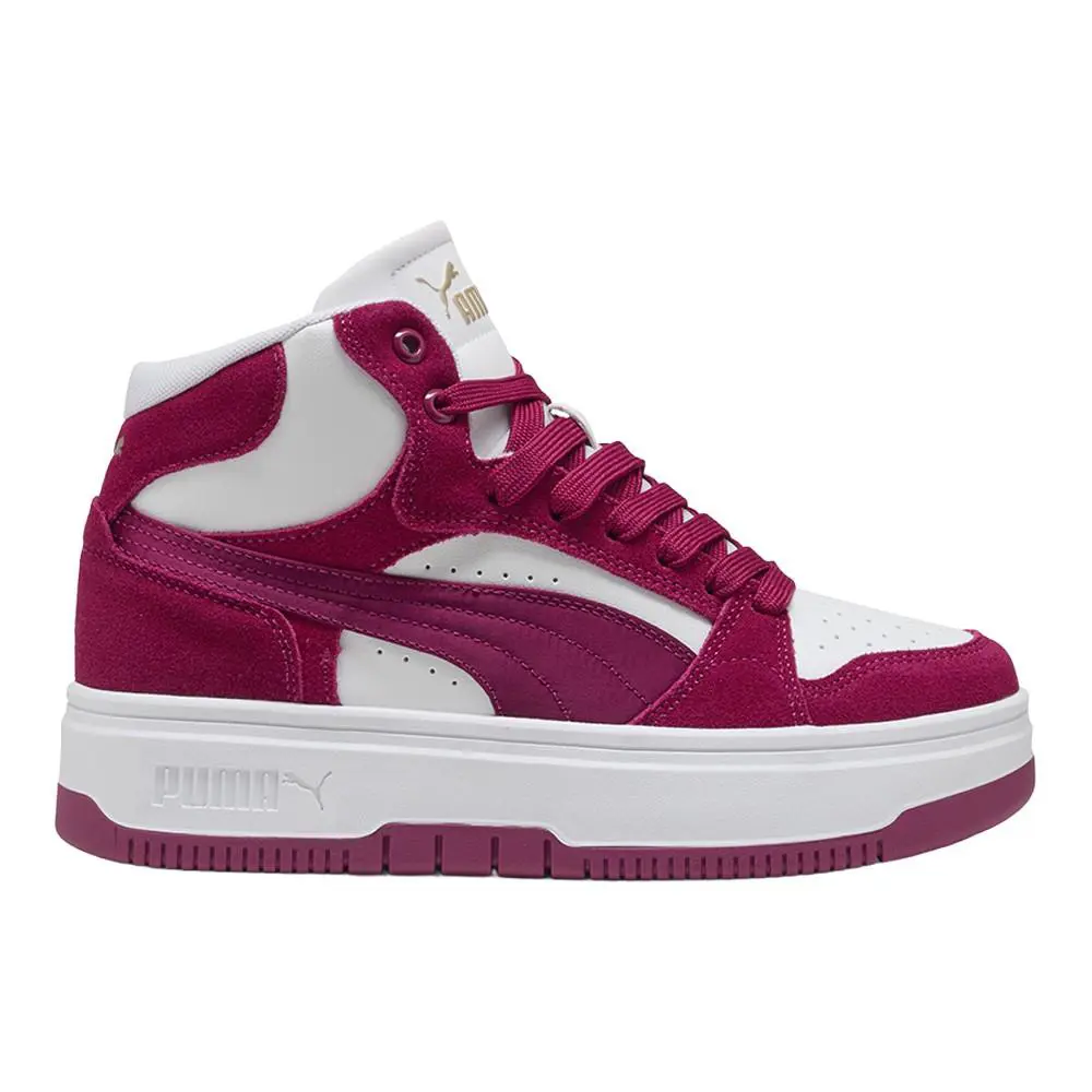 Puma shoes - PUMA Rebound Femme Mid Top Lace Up - 40575301 - Red, White 6