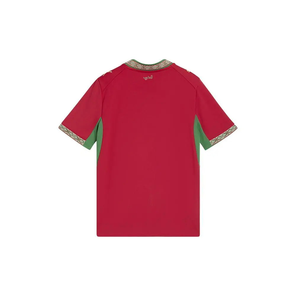 Puma clothing - PUMA Morocco Home Henley Neck Short Sleeve Soccer Jersey Youth - 78332101 - Red 5