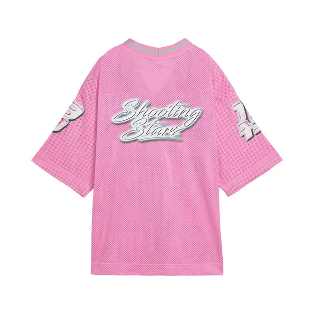 Puma clothing - PUMA Shooting Stars V Neck Short Sleeve Jersey - 63285101 - Pink 0