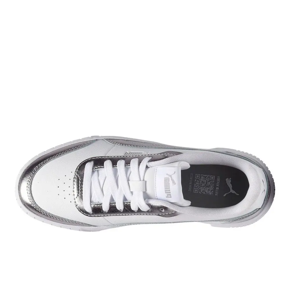 Puma shoes - PUMA Carina Mia Metallic Lace Up - 40569701 - White 2