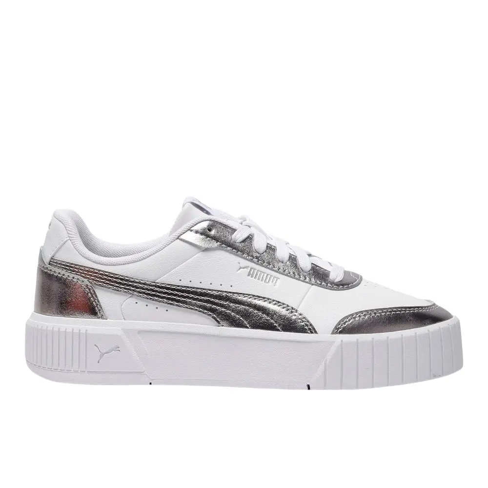 Puma shoes - PUMA Carina Mia Metallic Lace Up - 40569701 - White 6