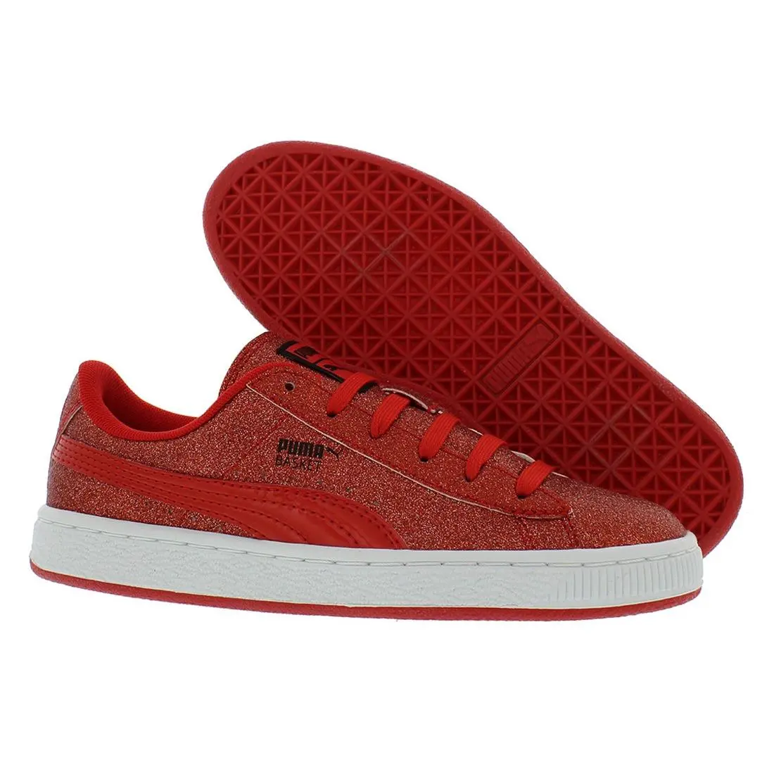 Puma Basket Holiday Glitz Casual Juniors Shoe