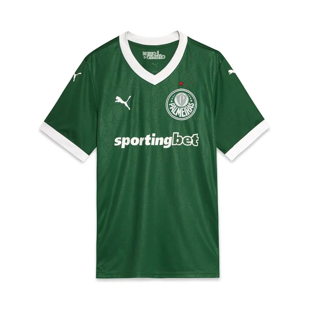 Puma clothing - PUMA Palmeiras Torcedor Home Jersey 25 - 78242601 - Green 3