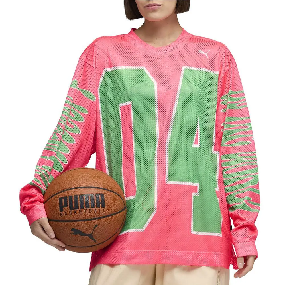 Puma clothing - PUMA Flau`jae Oversized Crew Neck Long Sleeve Jersey - 63564801 - Pink 8
