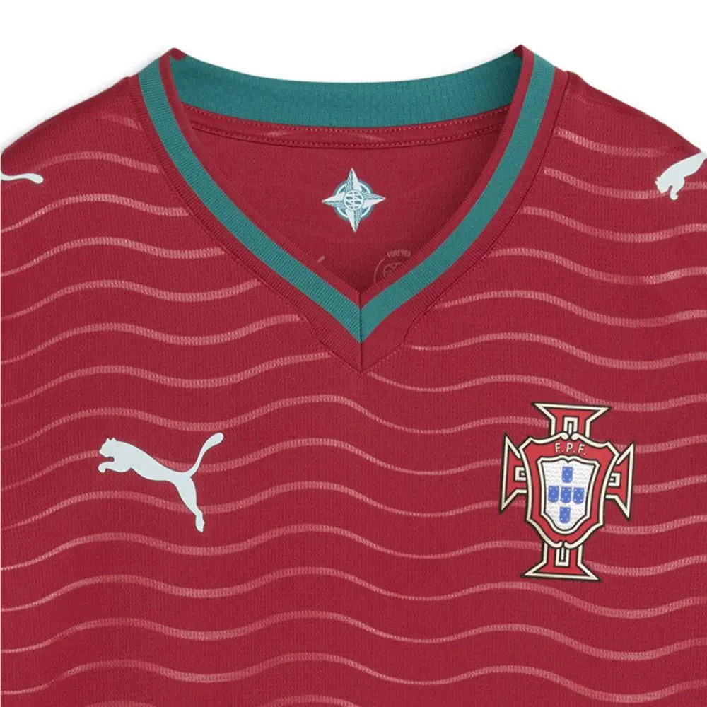 Puma clothing - PUMA Portugal Home Crew Neck Short Sleeve Soccer Jersey - 78328001 - Red 4