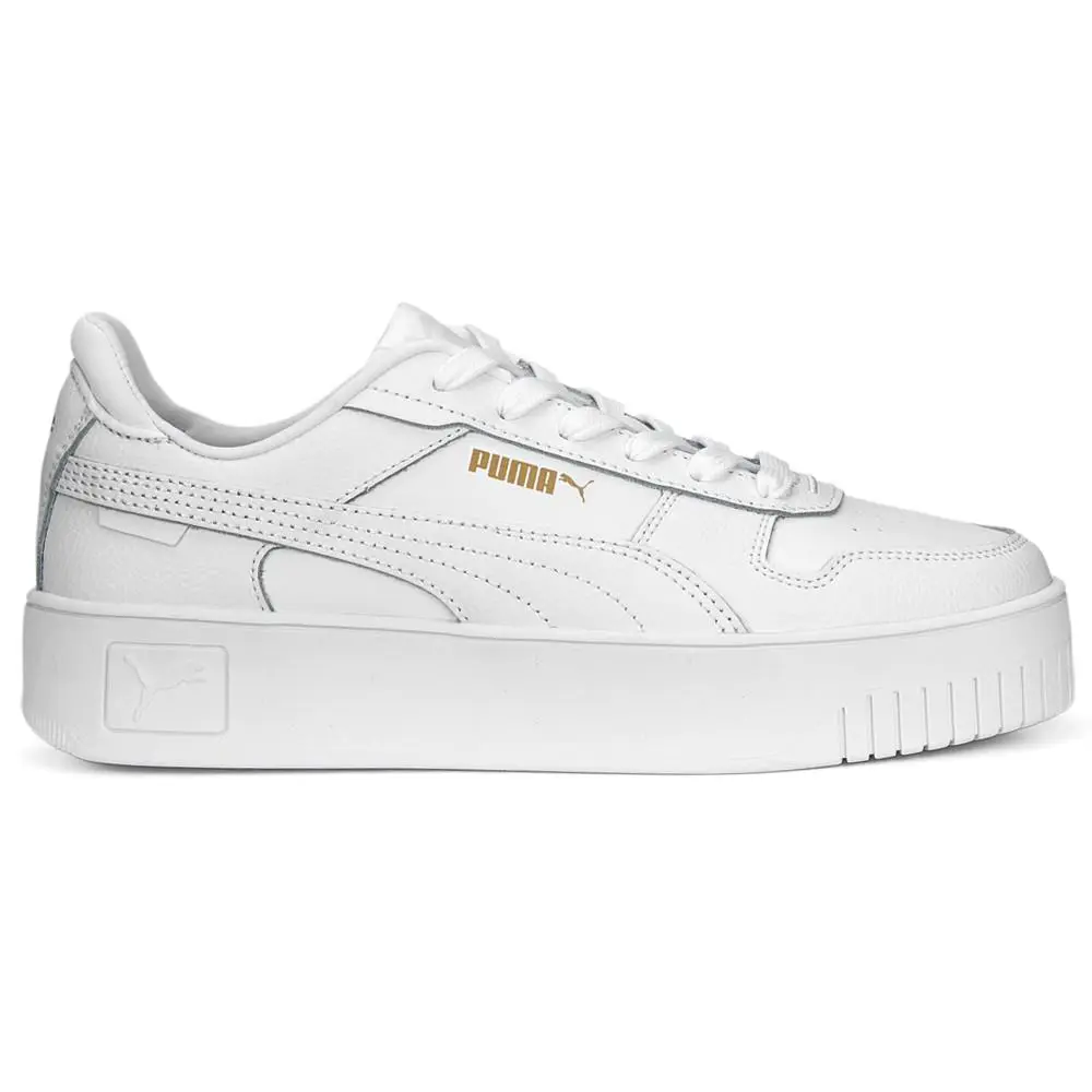 Puma Carina Street Platform Womens White Sneakers Casual Shoes 38939001 - White