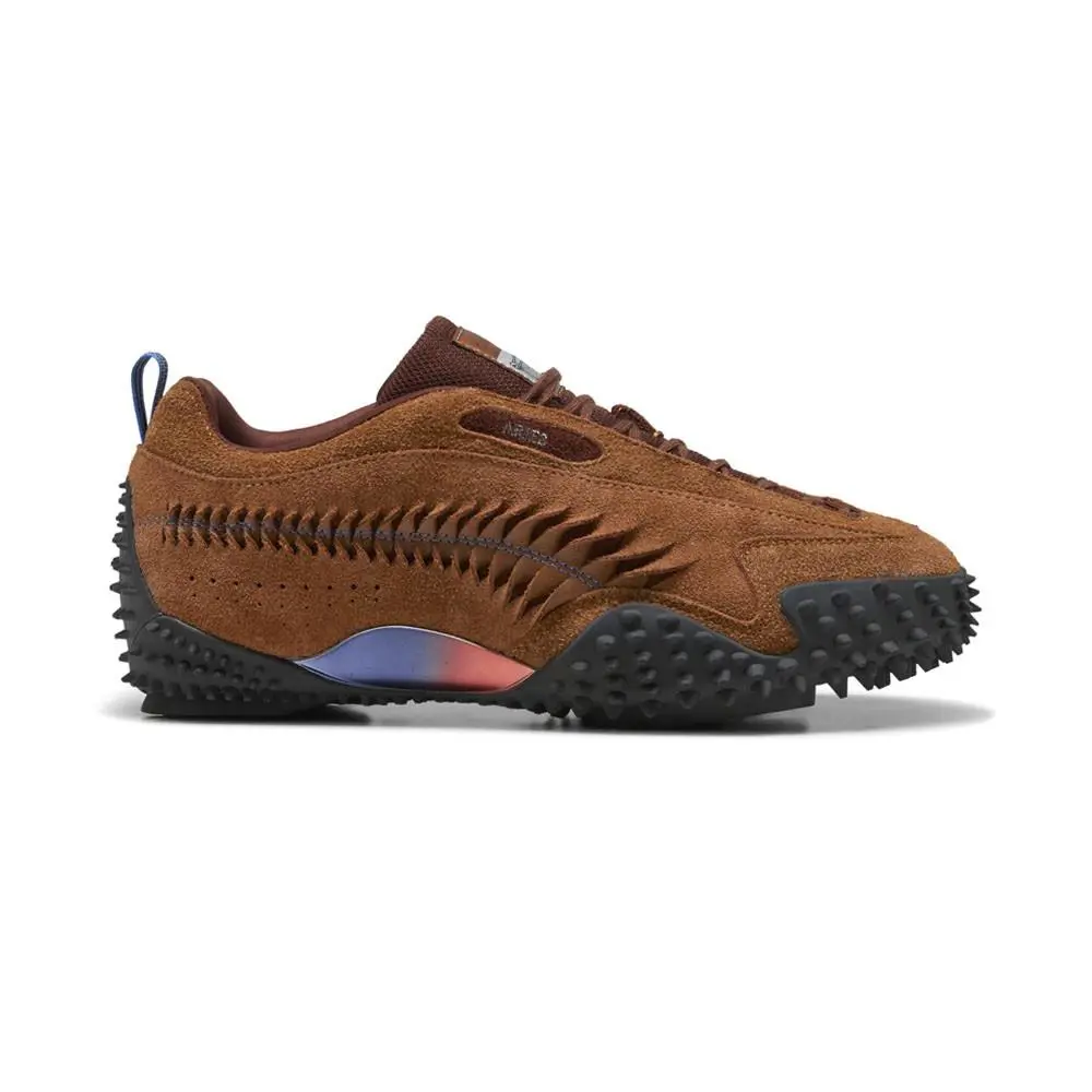 Puma X Aries Mostro Craft Lace Up Mens Brown Sneakers Casual Shoes 40131802 - Brown