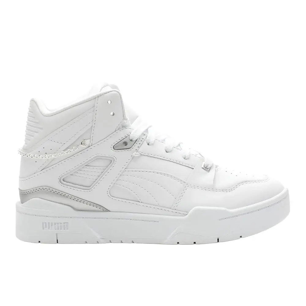 Puma Slipstream Hi Chain Lace Up Womens White Sneakers Casual Shoes 39212401 - White