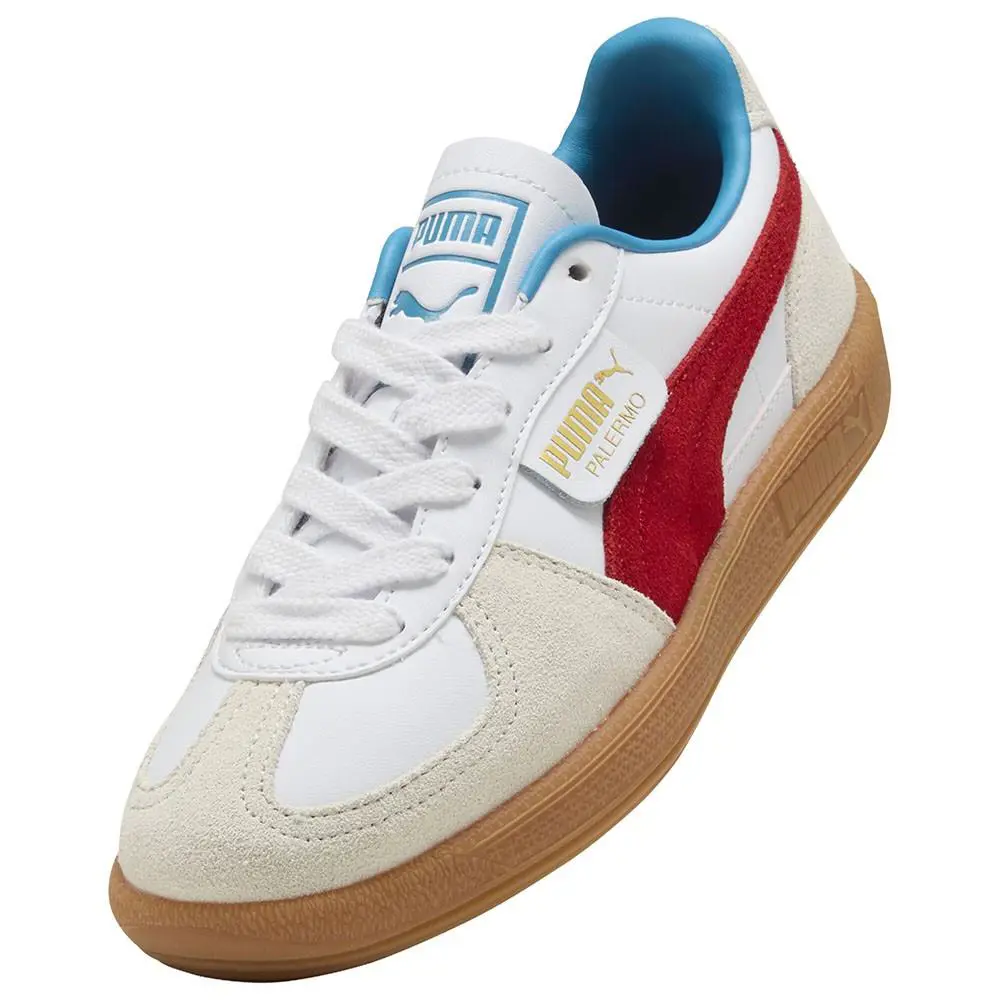 Puma shoes - PUMA Palermo Leather Lace Up  Youth - 39727510 - White 4