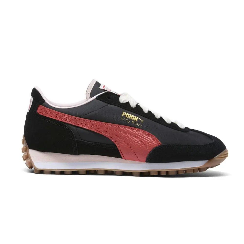 Puma Easy Rider Lovers Lace Up Mens Black Sneakers Casual Shoes 40326602 - Black
