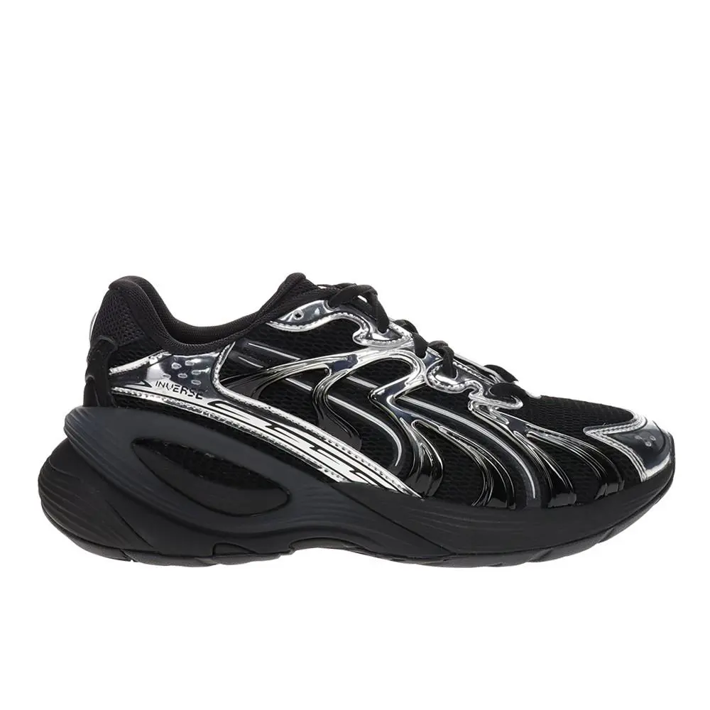 Puma Inverse Dimension Lace Up Mens Black Sneakers Casual Shoes 40294601
