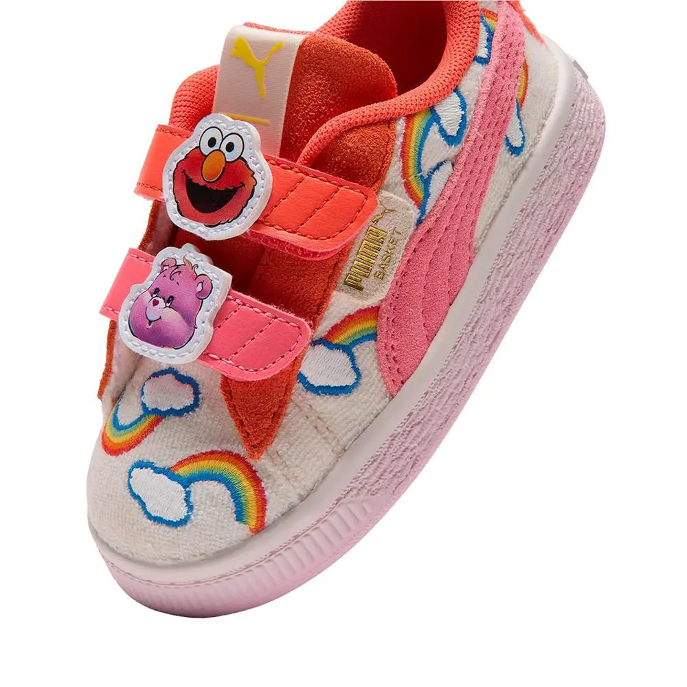 Puma shoes - PUMA  X Care Bears X Sesame Street Basket Slip On  Toddler - 40690401 - Off White 4