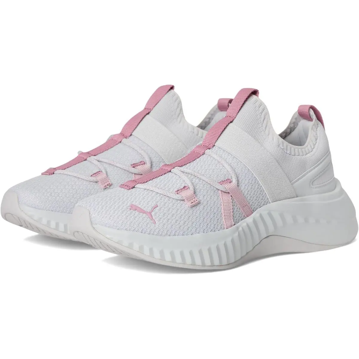 Puma Women`s Softride Sera Slip on Cross Training Shoes - Feather Gray-Poised Pink-Mauve Mist