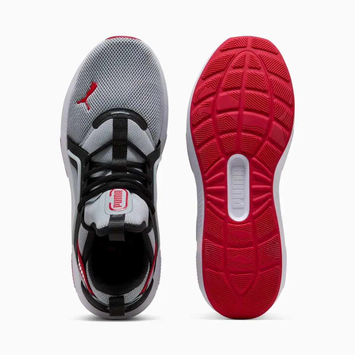 Puma shoes - COOL MID GRAY/BLACK/STRONG RED 3