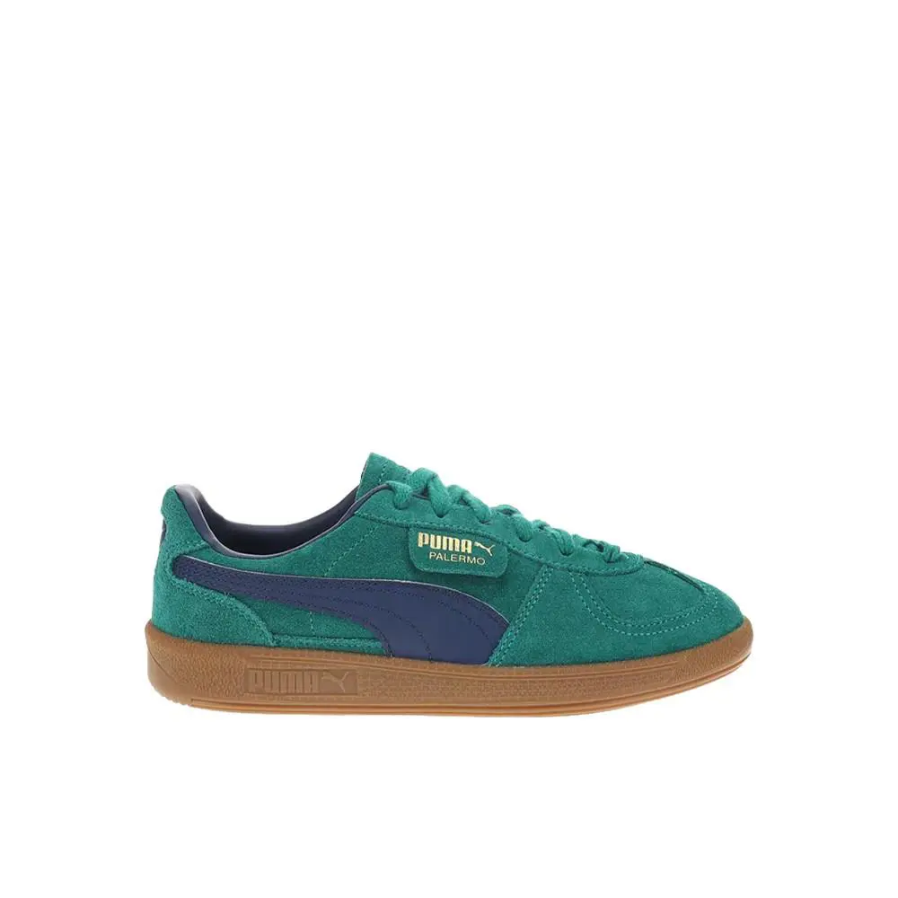 Puma Palermo Lace Up Youth Boys Green Sneakers Casual Shoes 39727135 - Green