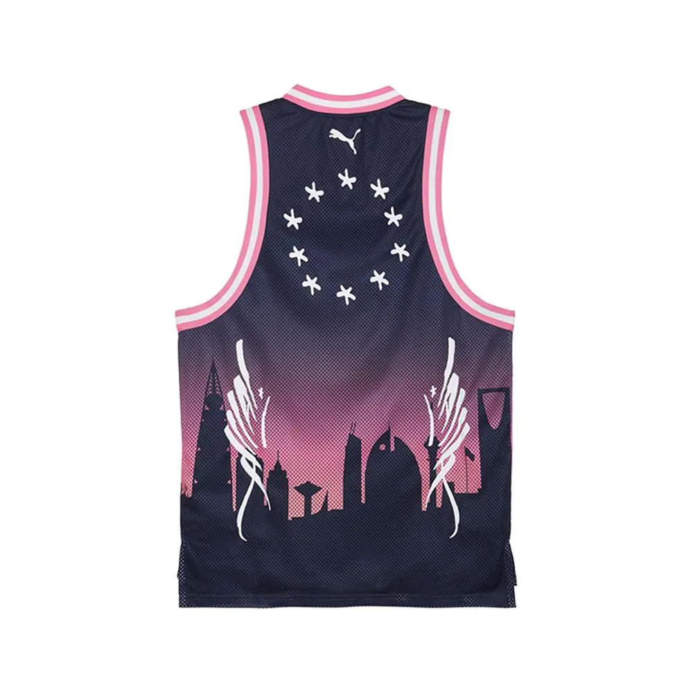 Puma clothing - PUMA  Hoops X Al Hilal Crew Neck Sleeveless Jersey - 63169701 - Blue 0