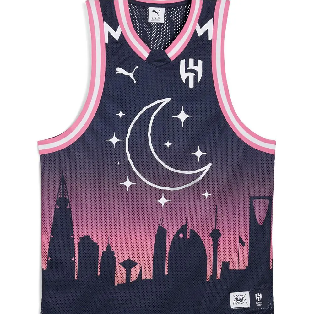 Puma clothing - PUMA  Hoops X Al Hilal Crew Neck Sleeveless Jersey - 63169701 - Blue 3