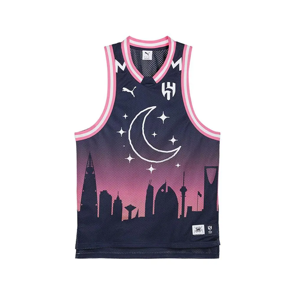 Puma clothing - PUMA  Hoops X Al Hilal Crew Neck Sleeveless Jersey - 63169701 - Blue 5