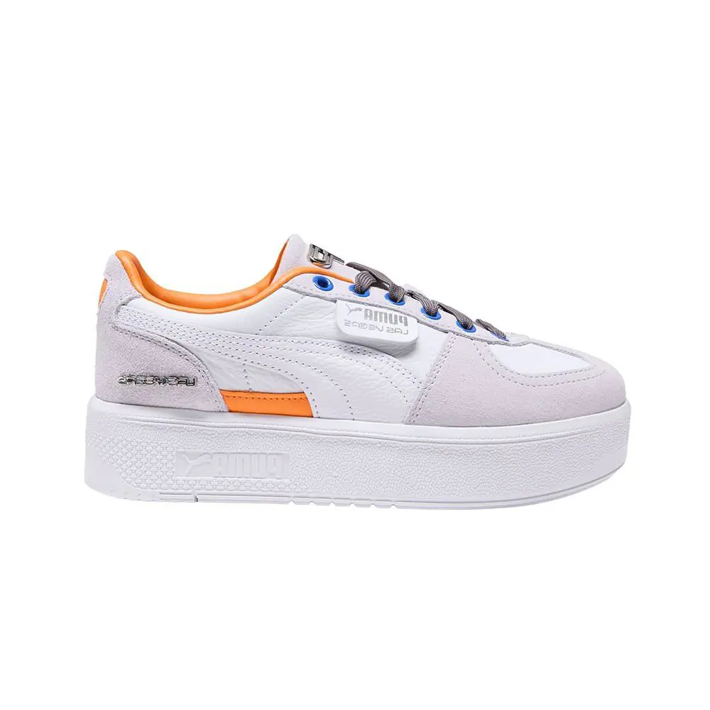 Puma Palermo Elevata Club Las Vegas Platform Womens White Sneakers Casual Shoes