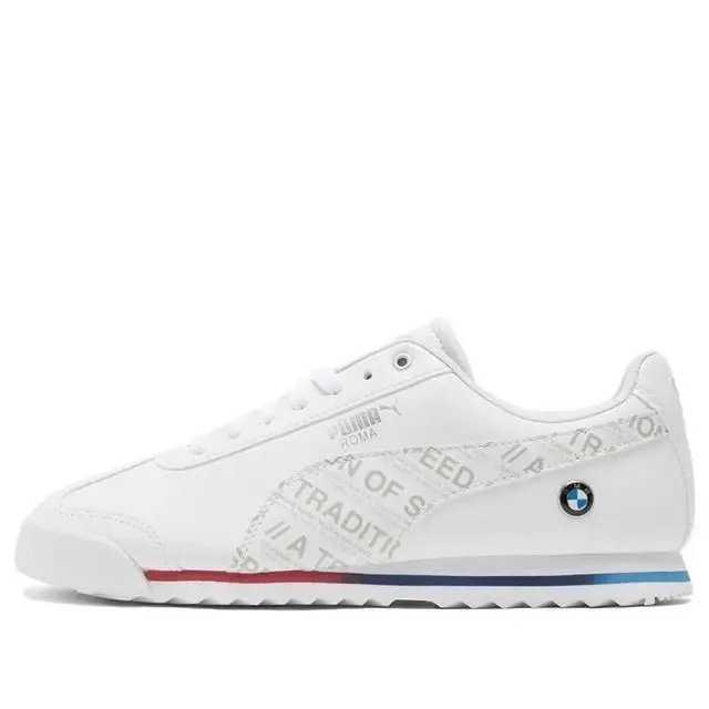 Puma Men`s Bmw Mms Roma Basic Lace Up Sneakers Shoes Casual White - White