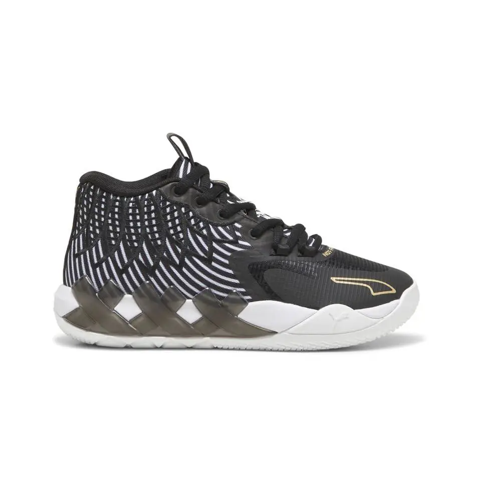 Puma x Lamelo Ball MB.01 50th Basketball Shoes - White/black/gold - White/Black/Gold
