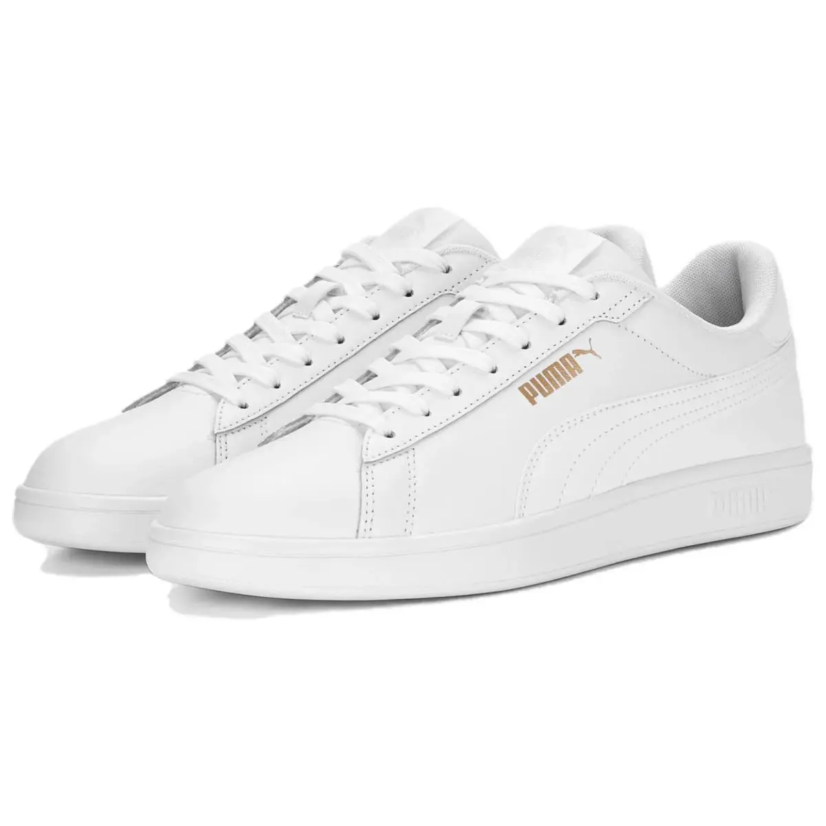Puma Smash 3.0 390987-01 Sneakers Men`s White Leather Lifestyle Shoes NIN1096 - White