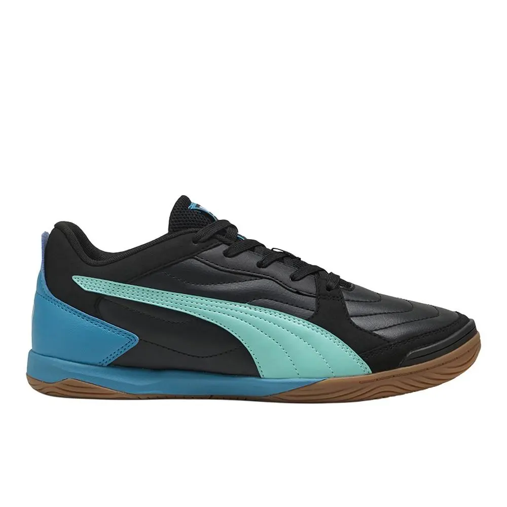 Puma Pressing Iv Futsal Indoor Soccer Mens Black Blue Sneakers Athletic Shoes 1