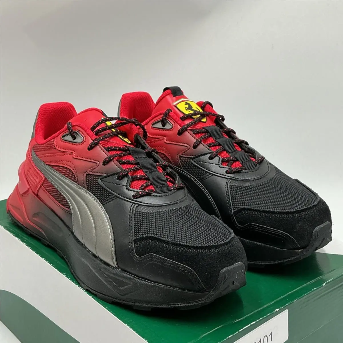 Puma Ferrari Mirage Sport 307647-01 Sneakers Men 9 Black Lifestyle Shoes Eby3101