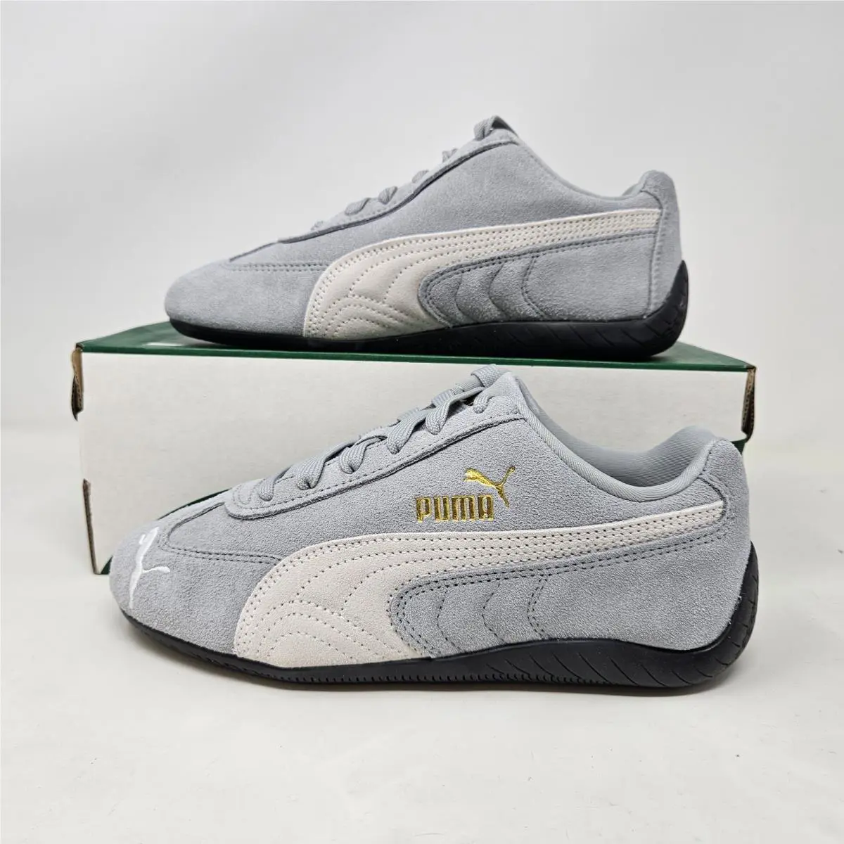 Puma Speedcat OG Gray Suede Lifestyle Sneaker / 398846 05 / Men`s 4.5 Women`s 6