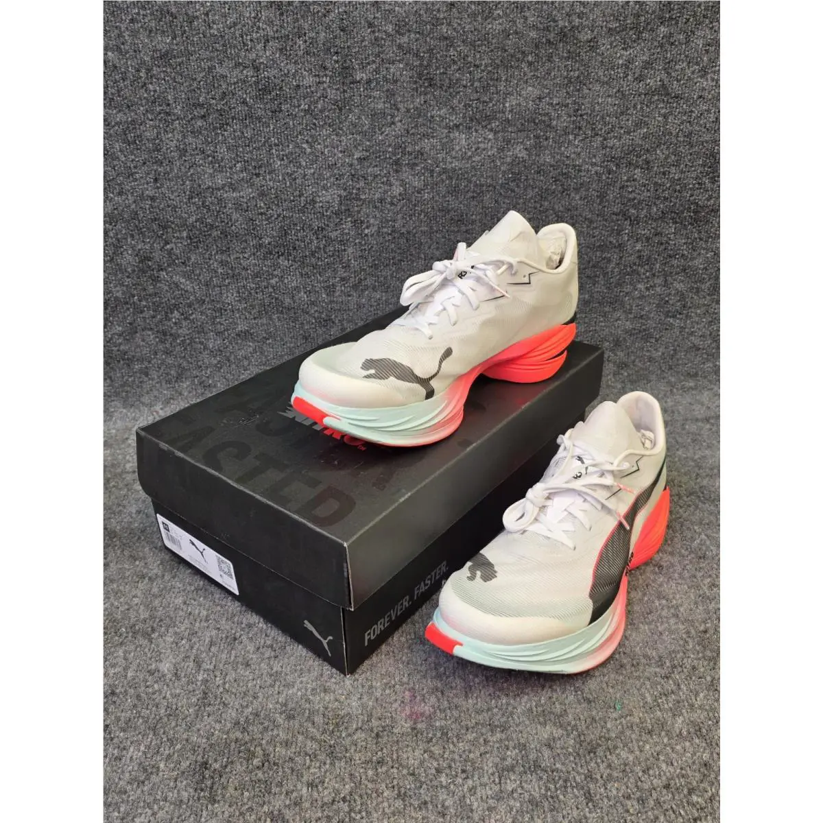 Puma Fast-r Nitro Elite 3 White Glowing Red Mint Melt 312060 01 Men’s Size 11
