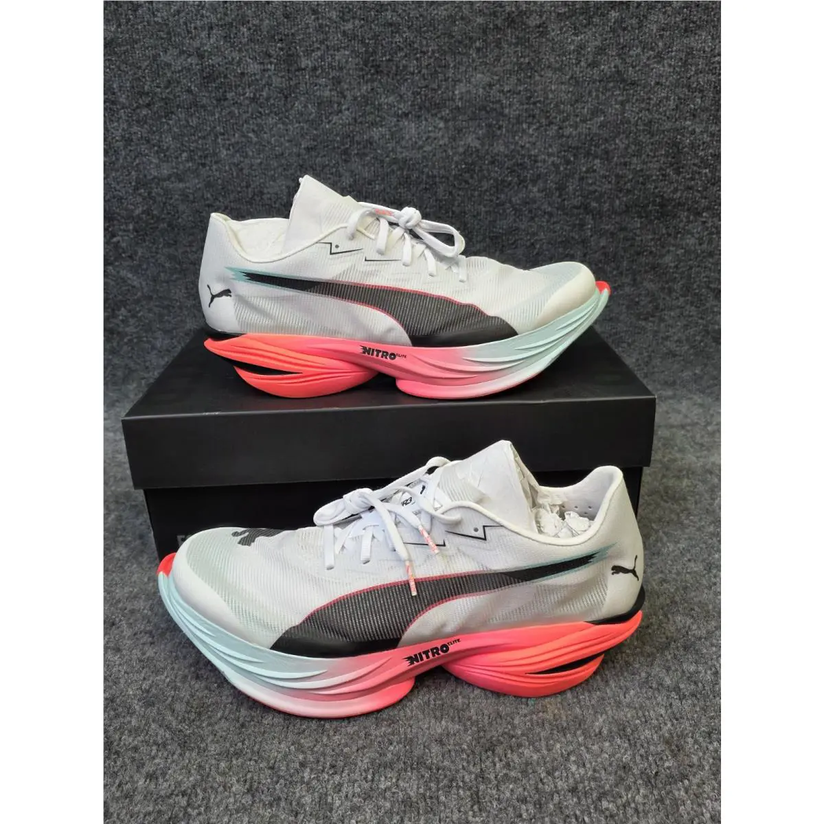 Puma shoes - PUMA Fast-R Nitro Elite 3 - 312060-01 - White, Manufacturer: White/Glowing Red/Mint Melt 0