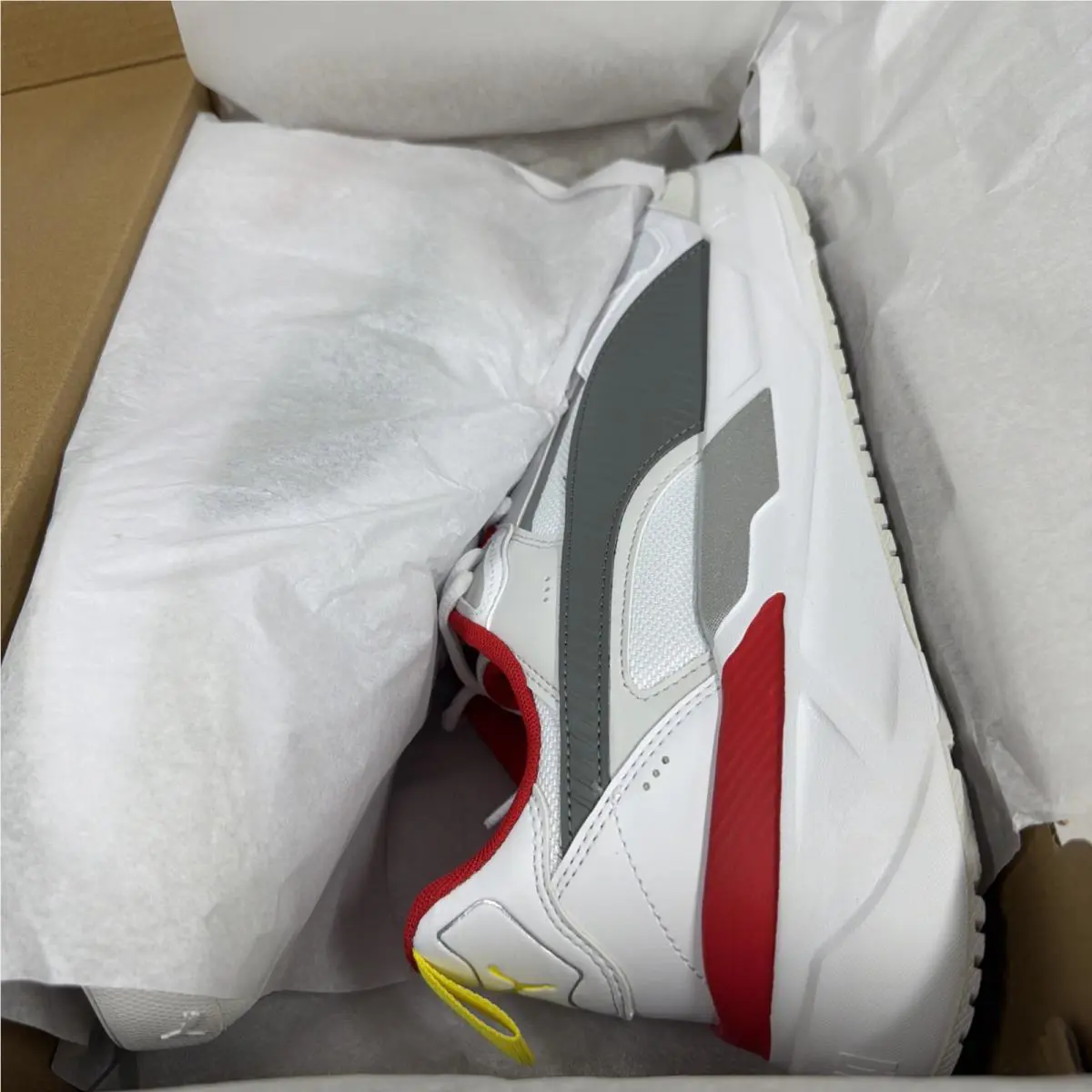 Puma Scuderia Ferrari Trinity 2 Lace Up Mens White Sneakers Casual Shoes US 12