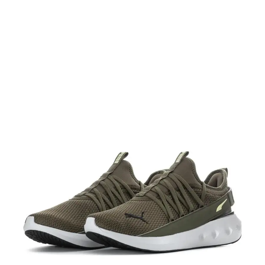 Puma Softride Carson Fresh Low Running Sneakers Men Shoes Green Size 13 - Loden Green/Feather Gray/Black - 310155-36